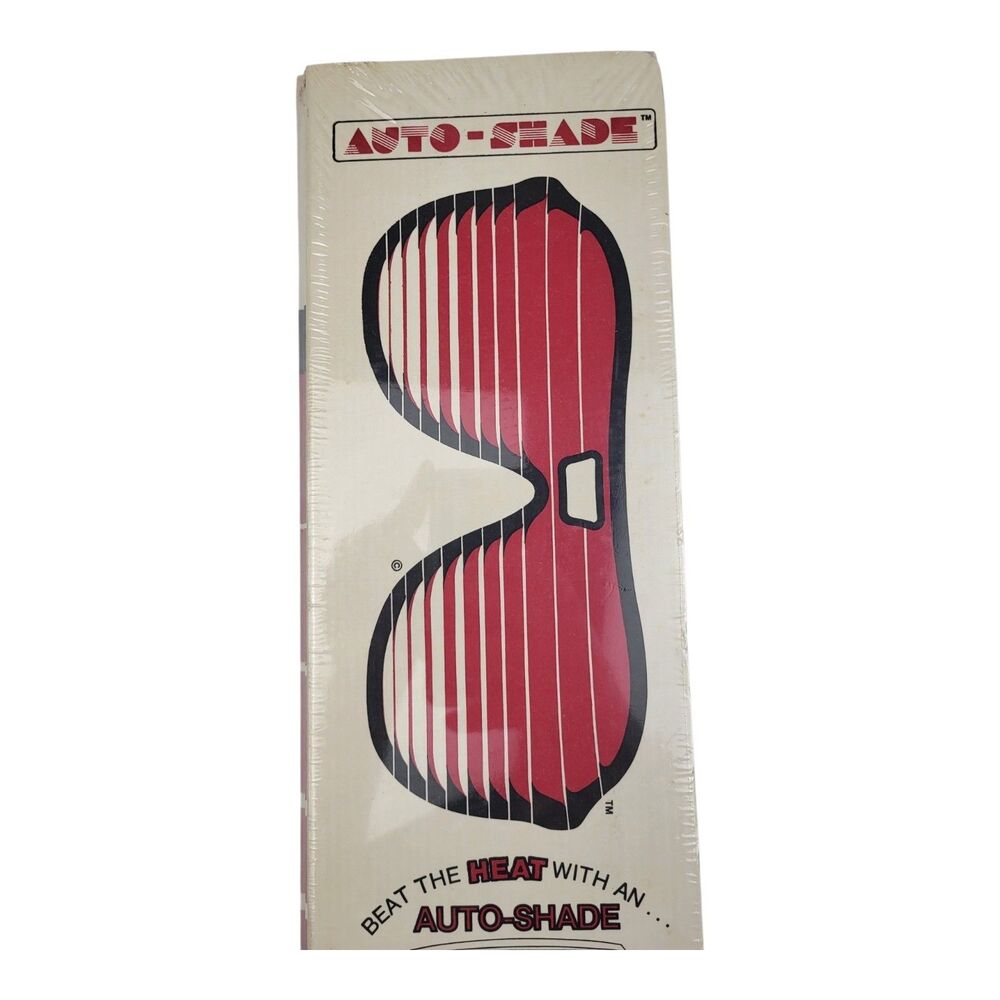 Vintage NOS Cardboard Windshield Visor Auto-Shade 1986 Sunshade Beach Sunglasses